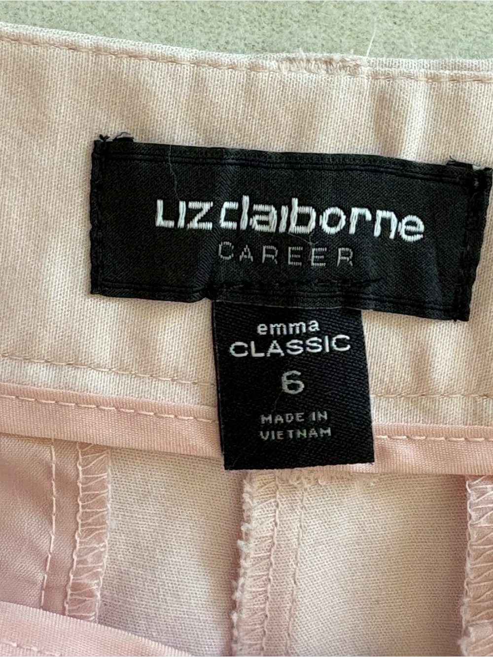 Liz Claiborne Light Pink Men’s Dress Pants - Tailored Straight Leg - Picture 3 of 7